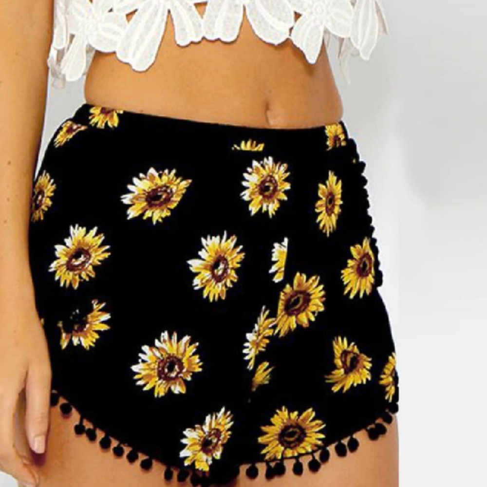 Sunflower Tassel Shorts